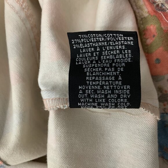 Simon Chang Denim Jacket 12 Floral Print Vintage Retro Artsy Statement - Picture 6 of 6